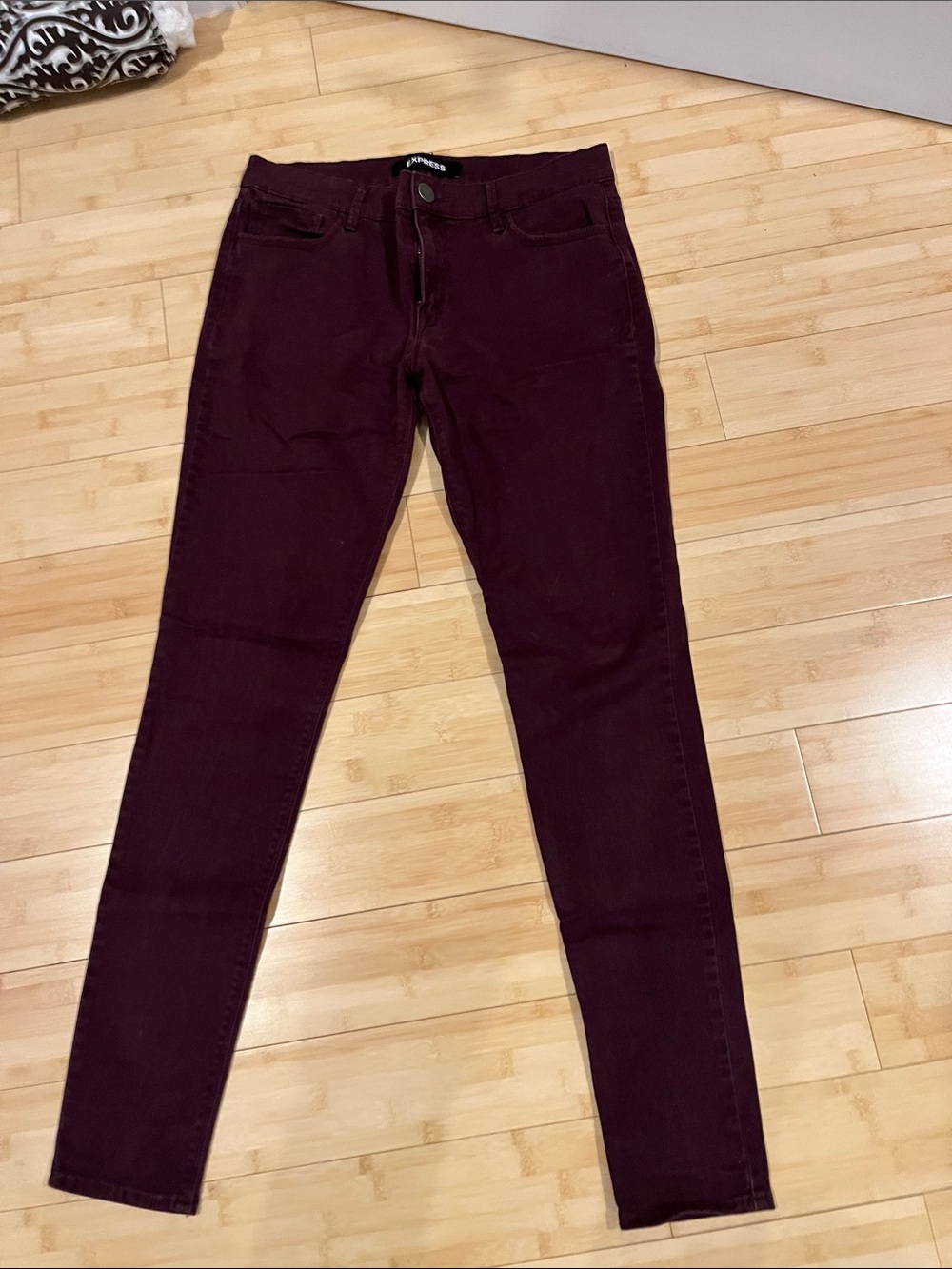 Express Dark Plum Skinny Jeans